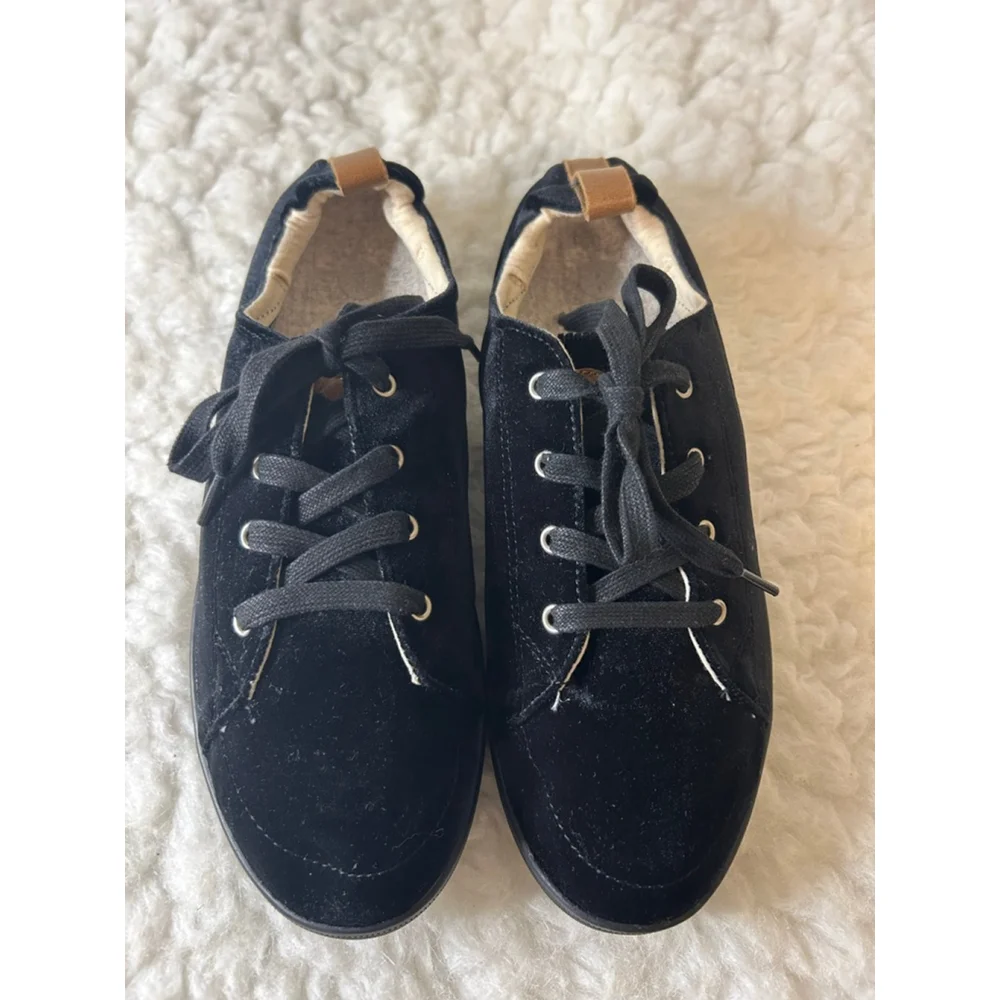 Revitalign Black Velvet Orthotic Santa Clara Betta Sneakers Women Size 11D